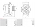 Alternator AS PL A0049PR Customs tariff code 85114000