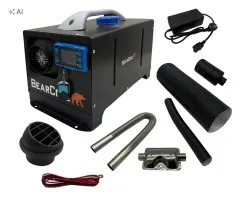 Calefactor Diésel BearCool 8kW 12V/24V/230V - Kit con Mando a Distancia Bluetooth