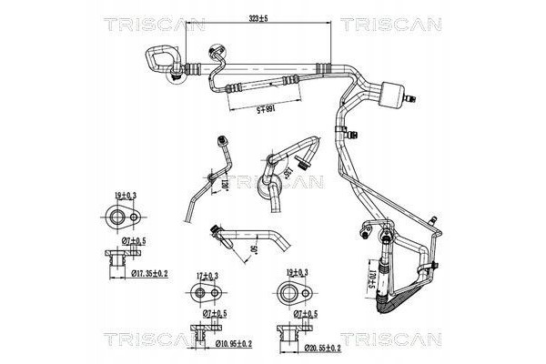 TRISCAN 9010 28079 AIR CONDITIONING CABLE CITROEN C4 06 13 Part manufacturer Triscan