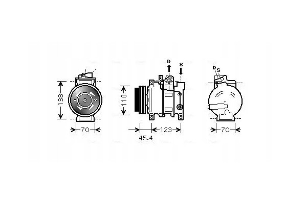 COMPRESSOR AIR CONDITIONING AIAK227 AVA CLEVER CHOICE Packaging status original