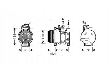 COMPRESSOR AIR CONDITIONING AIAK227 AVA CLEVER CHOICE Packaging status original