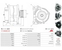 A6326 ALTERNATOR JEEP CHEROKEE 3 7 V6 Alternator charging current 136 A
