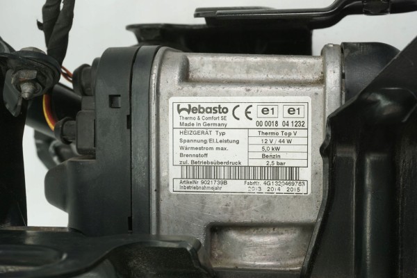 PARKING HEATER WEBASTO VW CADDY 2K5815065A 9021739B Version European
