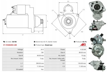 New Starter HITACHI ZW140 4 5 KOMATSU WA120 6B CUMMINS Engine 5 9 Car type passenger cars
