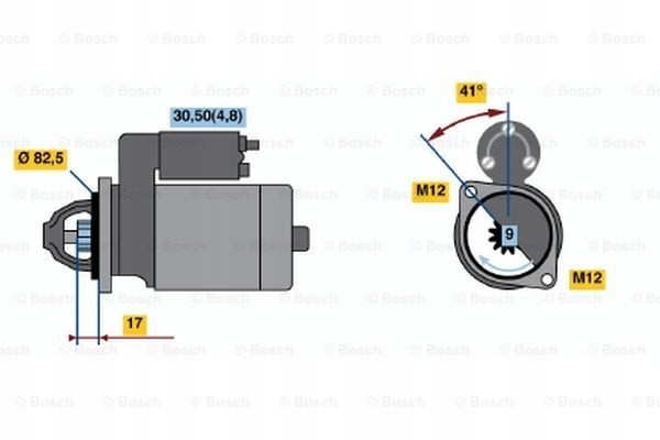 BOSCH 0 001 107 446 Starter Customs tariff code 85114000