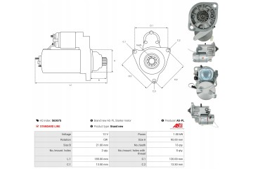 New Starter S6367S Customs tariff code 85114000