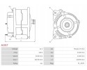 NEW CUMMINS CATEPILLAR VOLVO 130A 12V ALTERNATOR Catalog number of substitutes AS PL A1017 AS PL ABH1011S AS PL ABR1008S AS PL A