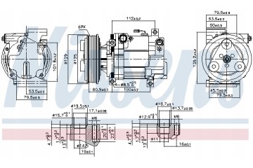 Air conditioning compressor NISSENS 89549 Part manufacturer Nissens