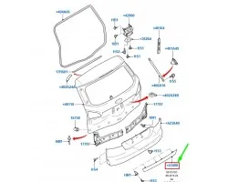 Tailgate handle FORD MONDEO MK4 station wagon 1745630 BS71 N43400 BCXWAA