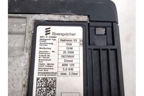 Calefactor de estacionamiento Webasto para Ford Transit Custom 2021