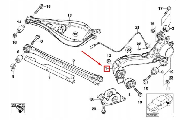 BMW 3 Compact E46 Control Arm Rear Left 33326774779 Quality of parts according to GVO O original with manufacturer s logo OE