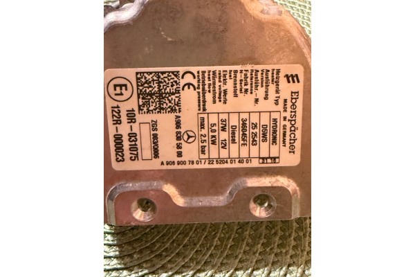 Mercedes eberspacher hydronic D5WS furnace controller