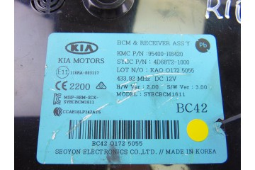 95400-H8420  MODULO ELECTRONICO KIA RIO (YB) Business 2017 95400-H8420 198316 KIA - 2