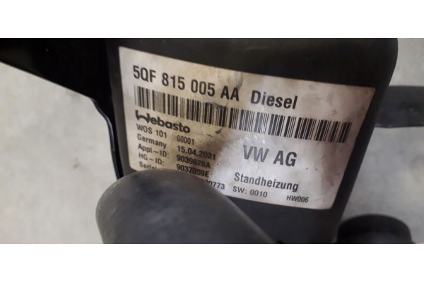 Webasto Thermo Top diesel VW Audi Q3 II 19 5QF815005AA Catalog number of the part 5QF815005AA