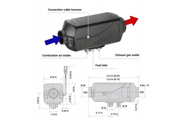 Eberspacher Airtronic S3 Commercial AS3 D2L 24V Part manufacturer Eberspaecher