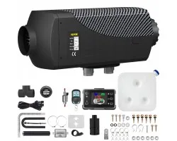 Calefactor estacionario WEBASTO 8KW para aire con control remoto, tanque de combustible y kit de instalación completo