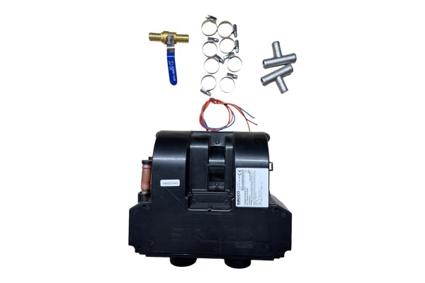 SET TENERE PIPE FI 60 WATER HEATER 4 3 KW 12V WITH VALVE