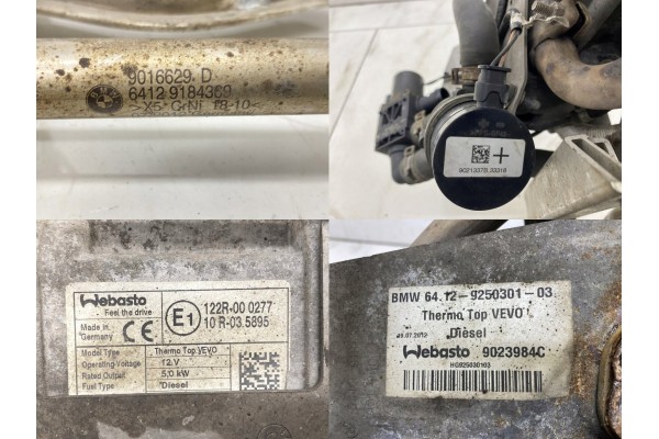 Calefactor auxiliar diésel BMW F11 535d F07 F12 F13 F01 F02 9250301