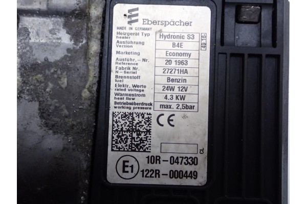 WEBASTO PARKING HEATER 10R 047330 RENAULT TALISMAN 1 6 TCe 17R Version European