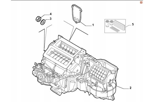 HEATER FIAT DOBLO 735389637 NEW ORIGINAL OE
