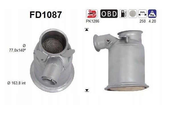 AS PARTICULATE FILTER DPF VW 1 6TDI 2 0TDI EURO 5 Car type passenger cars