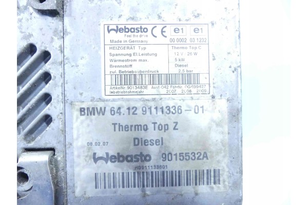WEBASTO BMW E65 64129111336 01 9015532A HEATING STOPS Catalog number of the part IMPRK1288617
