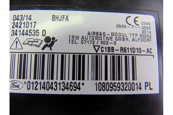 C1BBR611D10AC AIRBAG LATERAL DERECHO FORD FIESTA (CNN)