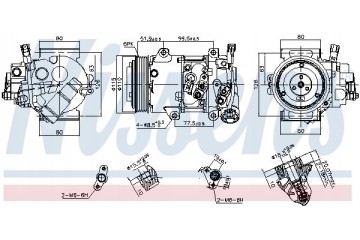 Compresor de aire acondicionado Nissens NIS 890809