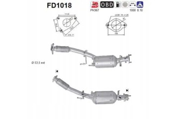 PARTICULATE FILTER FAP DPF FD1018 AS NISSAN Packaging status original