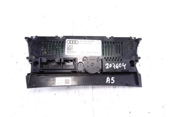 8T1820043AB  MANDO CLIMATIZADOR AUDI A5 COUPE (8T) 2.7 TDI 2008 8T1820043AB 207604 AUDI - 2