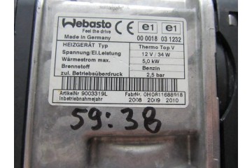 WEBASTO THERMO TOP V BENZIN A2515001998 WARRANTY Car type passenger cars