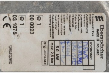 Calefactor estacionario WEBASTO para Volvo V50 31308263 31308265