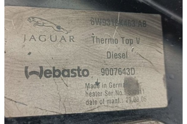 WEBASTO PARKING HEATER JAGUAR XJ X358 2 7 TDV6 6W93 18K463 AB Car type 4x4 SUV passenger cars