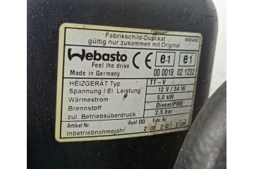 WEBASTO PARKING HEATER JAGUAR XJ X358 2 7 TDV6 6W93 18K463 AB Product weight with unit packaging 1 kg