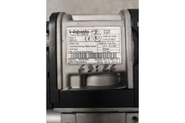 WEBASTO THERMO TOP EVO MERCEDES W463 A4635003098 Part manufacturer Webasto