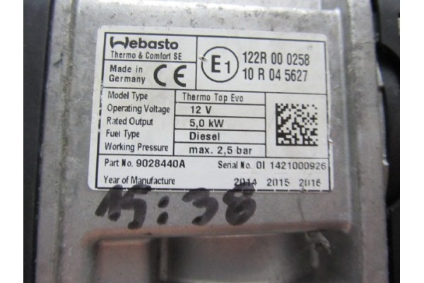 WEBASTO THERMO TOP EVO 9028440A Part manufacturer Webasto