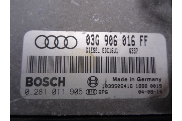 03G906016FF CENTRALITA MOTOR UCE AUDI A3 SPORTBACK (8PA) 2.0 TDI Ambiente 2004 03G906016FF 209069 AUDI - 2