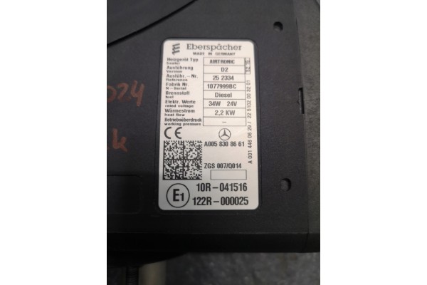 AIRTRONIC D2 HEATING MERCEDES ATEGO A0058308661 252334 ANALOG Car type 4x4 SUV buses trucks