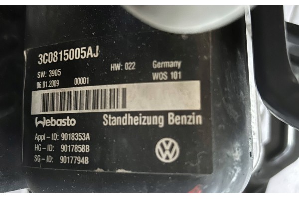 PARKING HEATER WEBASTO VW PASSAT B6 3C0815005AJ 9017858B Catalog number of substitutes 3C0819150