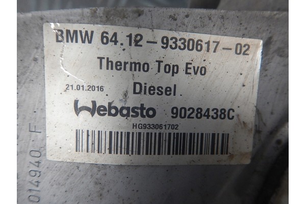 BMW 5 F10 F11 WEBASTO TT EVO DIESEL 9330617 ORIGINAL Car type passenger cars