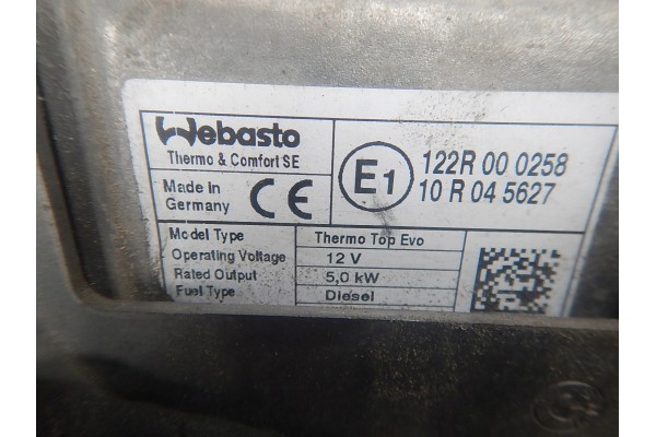 BMW 5 F10 F11 WEBASTO TT EVO DIESEL 9330617 ORIGINAL Catalog number of the original 9330617