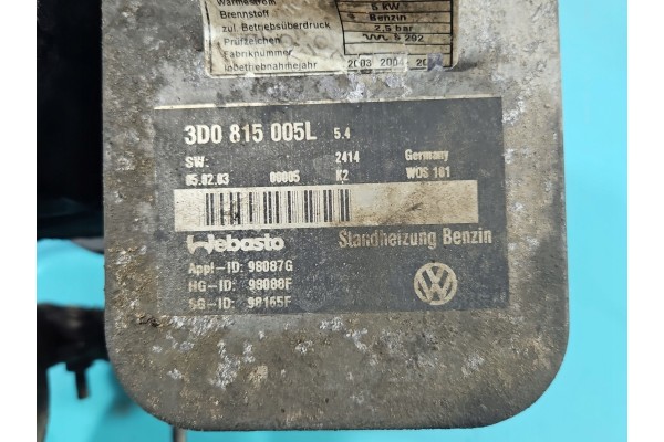 Calefacción Webasto VW Phaeton 3D0815005L Thermo Top Z/C - B