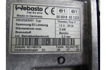 WEBASTO THERMO TOP V BENZIN BMW 64 12 9112338 02 Car type passenger cars