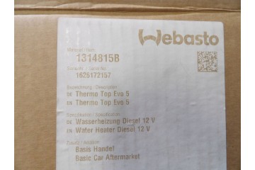 Calefactor estacionario Webasto Thermo Top Evo 5 - Diésel 9021037E