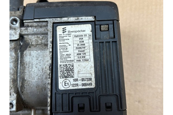 2021 Ford Transit VII Parking heater Webasto 10R057330 Customs tariff code 87089997
