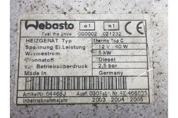 Complete installation BMW X5 E53 6412 8381207 auxiliary heater Catalog number of the original 8381207