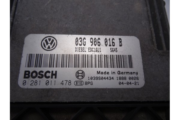 03G906016B  CENTRALITA MOTOR UCE VOLKSWAGEN GOLF V (1K1)(10.2003) Trendline 2004 03G906016B 210069 VOLKSWAGEN - 2