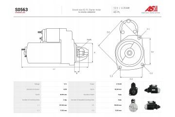 NEW STARTER LOMBARDINI L10 LDA97 4LD640 LDA96 LDA100 4LD705 4LD820 L14 Car type undefined