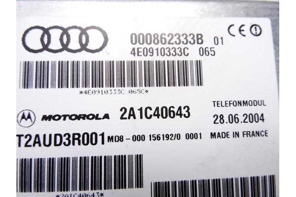 4E0910333C  MODULO ELECTRONICO AUDI A8 (4E) 3.0 TDI Quattro 2005 4E0910333C 211550 AUDI - 2