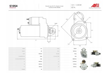 New Starter S1054 Quality of parts according to GVO P replacement with original quality